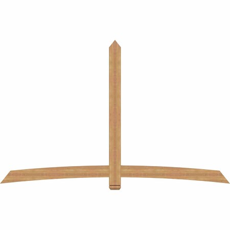 Ekena Millwork Bellingham Timber Gable Bracket, Western Red Cedar, 108"W x 68"H x 1 1/2"D x 5 1/2"F, 15/12 Pitch GBW108X68X0206BEL00SWR